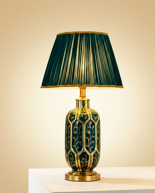 Lampada da Tavolo | Stefano – Ceramica Decorata Verde