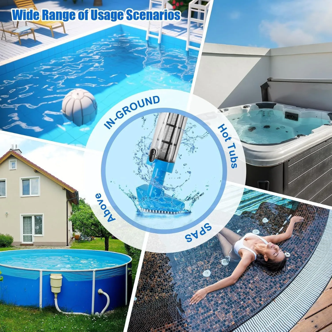 Aspirateur de Piscine Rechargeable 3 en 1 AquaVac - Nettoyage Efficace et Sans Fil