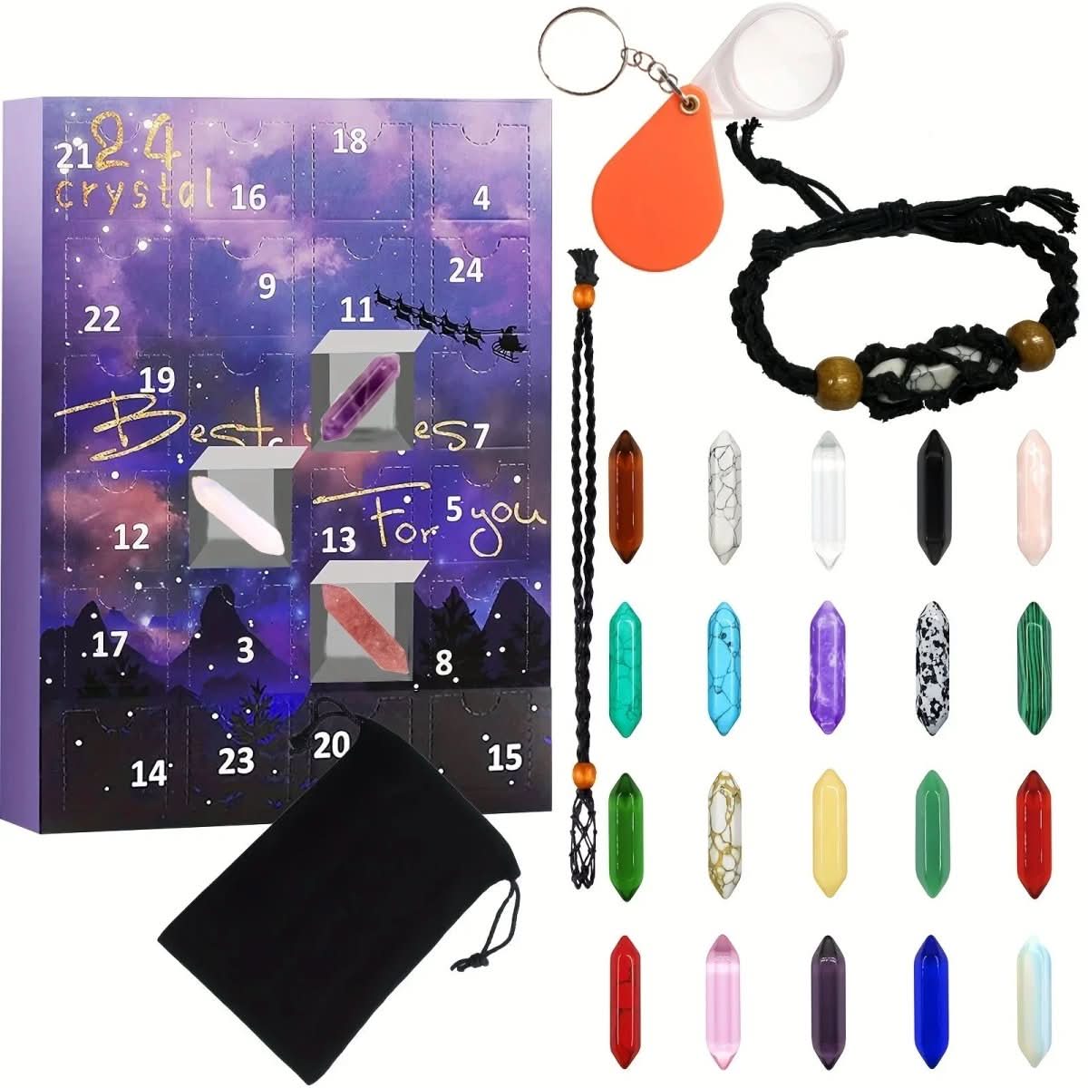 Crystal Advent Calendar 2025 — 24 Natural Gemstones Christmas 5