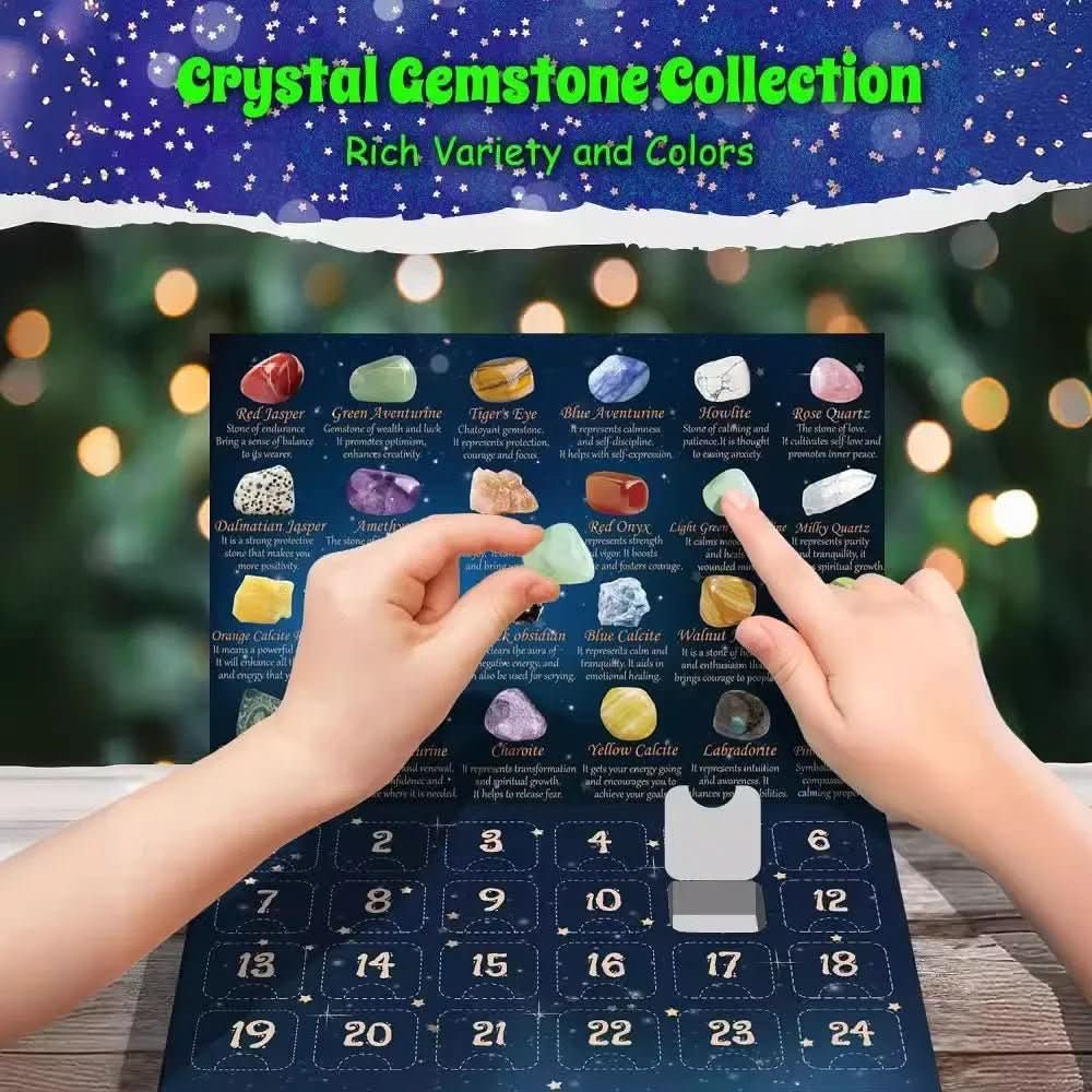 Crystal Advent Calendar 2025 — 24 Natural Gemstones Christmas 6