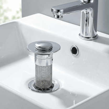 Tappo Salvaspazio Pop-Up per Lavello con Filtro Anti-Odore