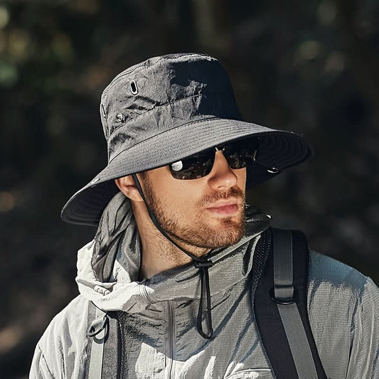 Cappello da Sole a Tesa Larga Traspirante con Protezione UV