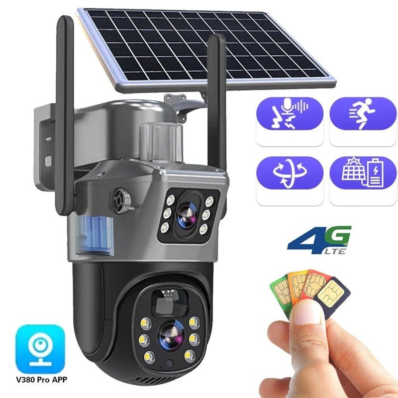 4K Solar Security Camera Wireless — Dual Lens 10x Zoom IP66 2