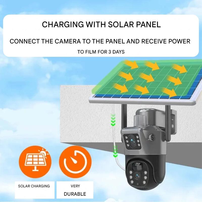 4K Solar Security Camera Wireless — Dual Lens 10x Zoom IP66 7