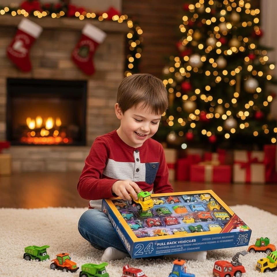 Car Advent Calendar 2026 — 24 Miniature Vehicles for Kids 3