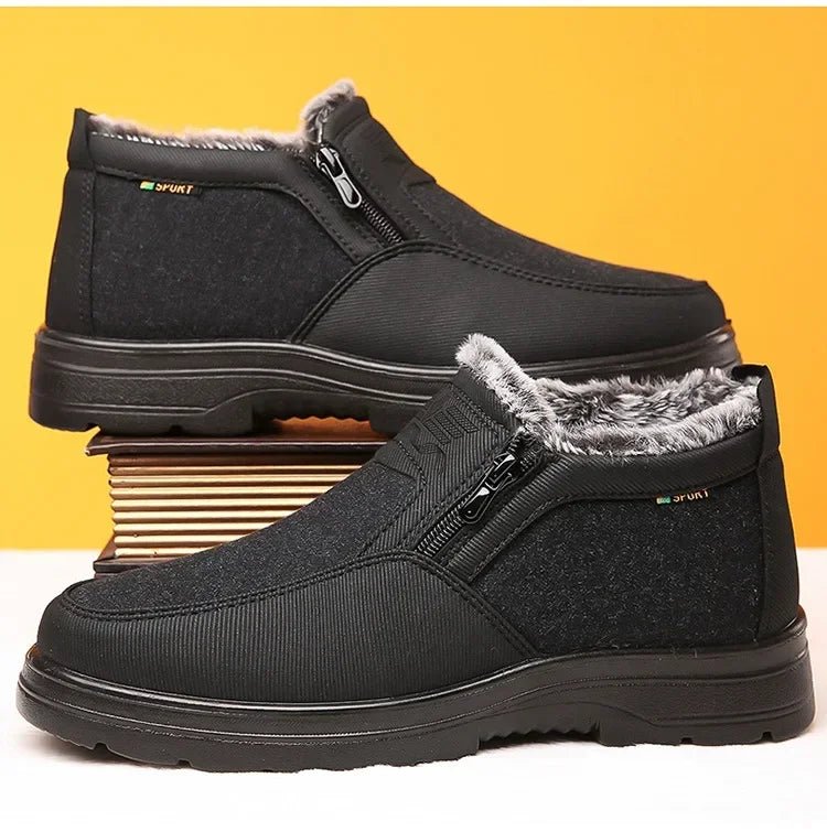FROSTCLAD Men's Leather Winter Boots — Fur Lining Anti-Slip Sole 2