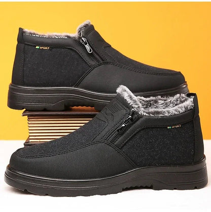 FROSTCLAD Men's Leather Winter Boots — Fur Lining Anti-Slip Sole 2