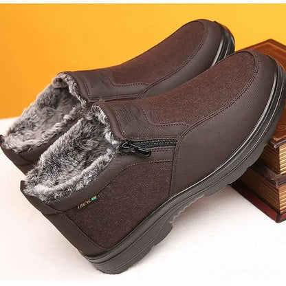 FROSTCLAD Men's Leather Winter Boots — Fur Lining Anti-Slip Sole 3