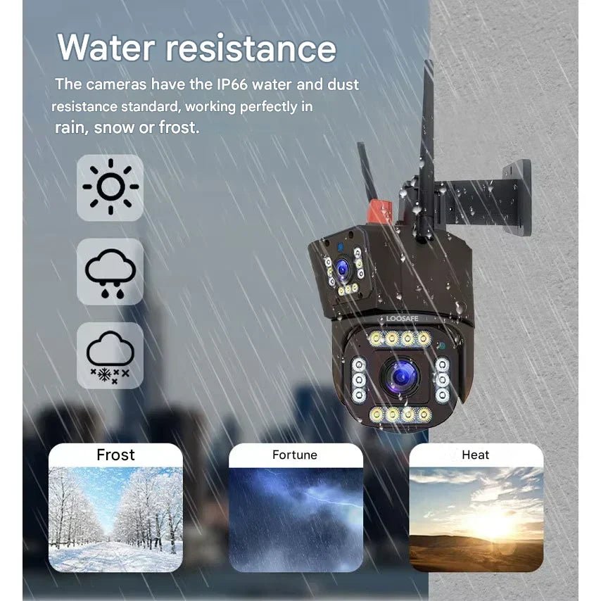 4K Solar Security Camera Wireless — Dual Lens 10x Zoom IP66 8