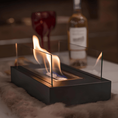 Tafel Bio-ethanol Haard FlameGlow - Elegant en Draagbaar Ontwerp voor Binnen en Buiten