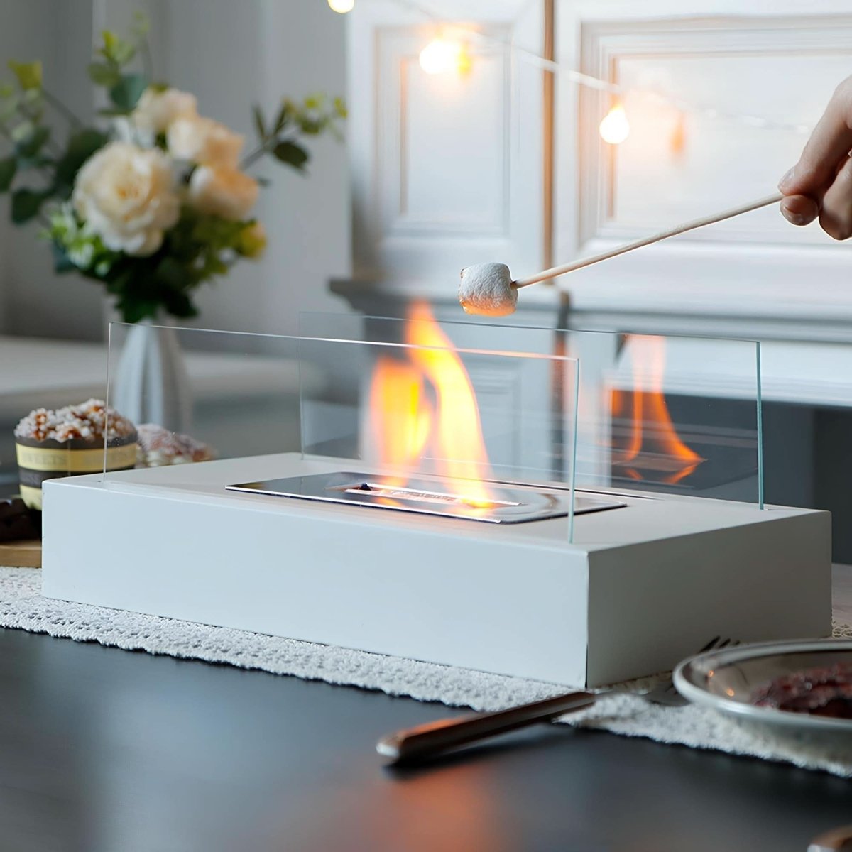Tafel Bio-ethanol Haard FlameGlow - Elegant en Draagbaar Ontwerp voor Binnen en Buiten