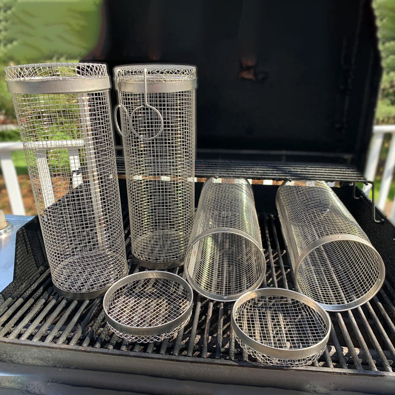 RVS Draaiend Grillmandje