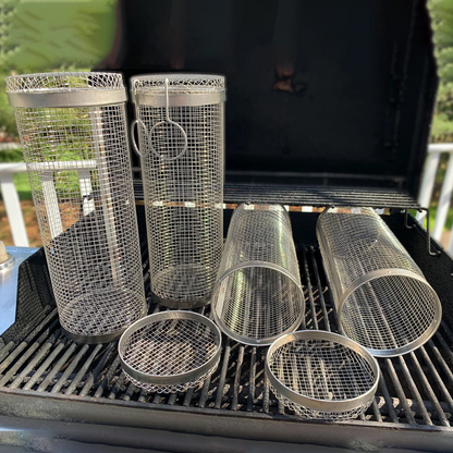 RVS Draaiend Grillmandje