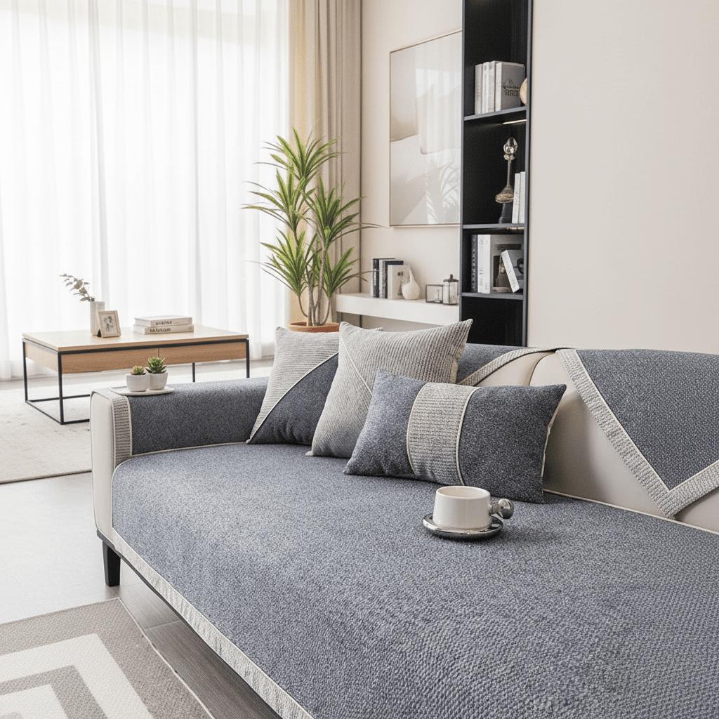 Non-Slip Cotton-Linen Sofa Throw — All Seasons All Sizes 8