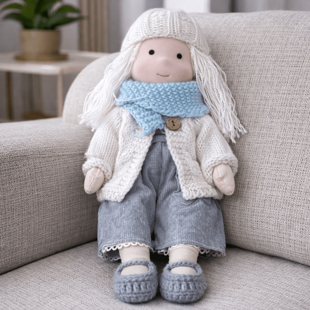Elora Handmade Waldorf Cotton Doll — Creative Play 28 cm 3