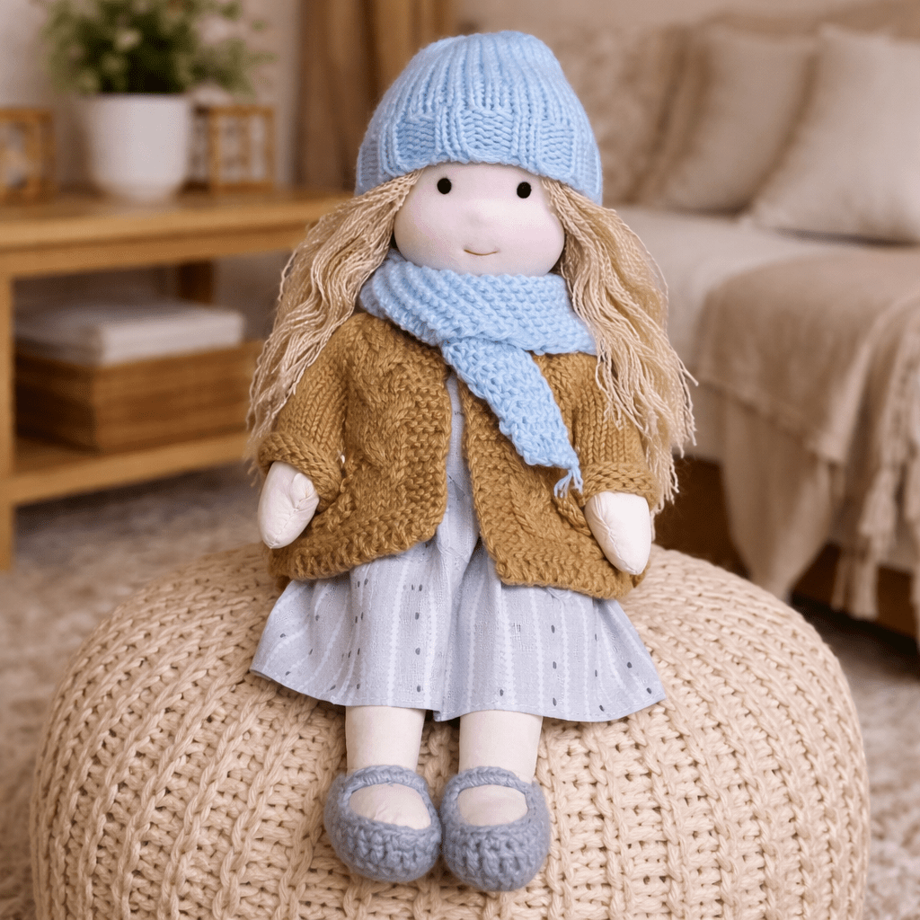 Handmade Waldorf Cotton Doll — 28 cm Creative Play Toy 5