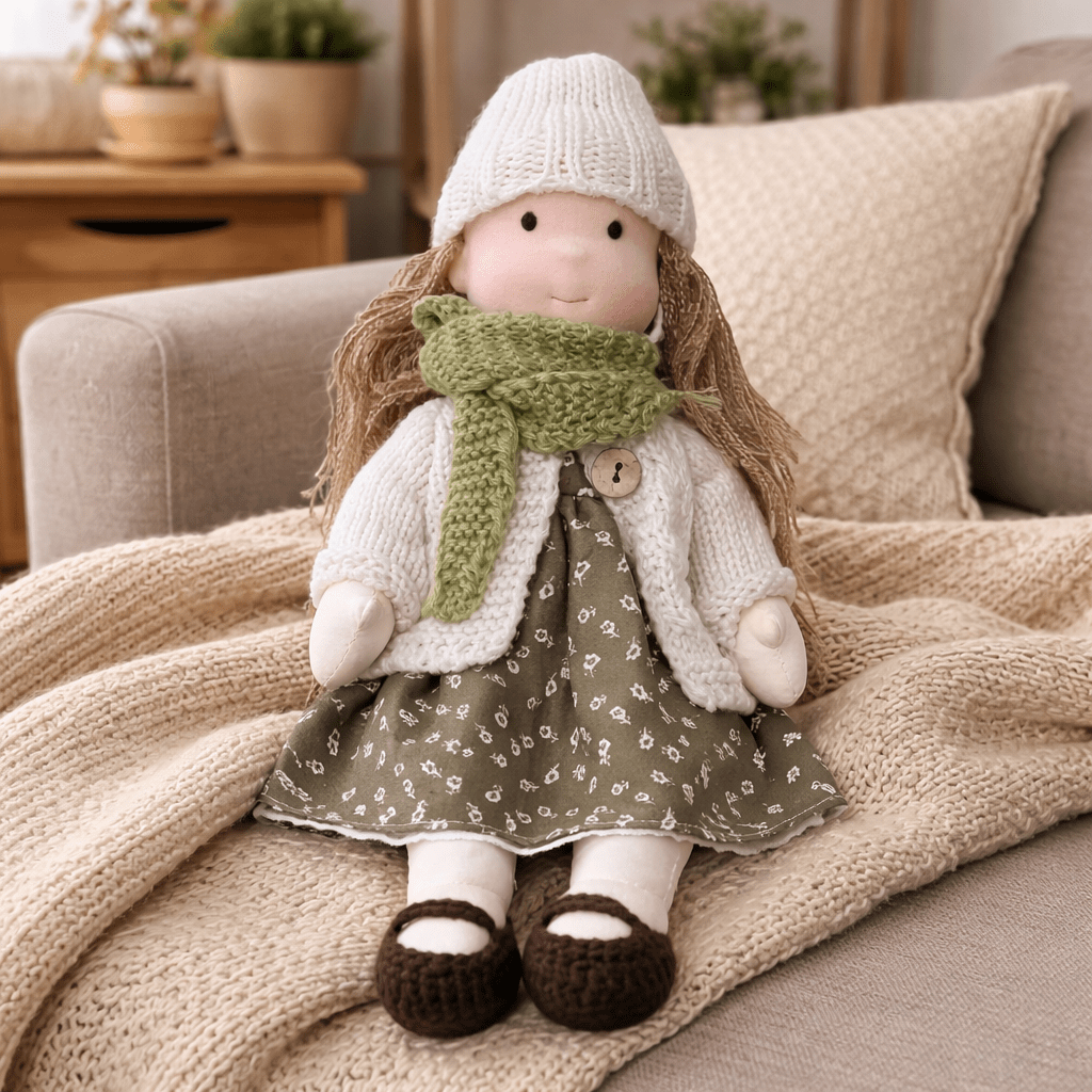 Handmade Waldorf Cotton Doll — 28 cm Creative Play Toy 6
