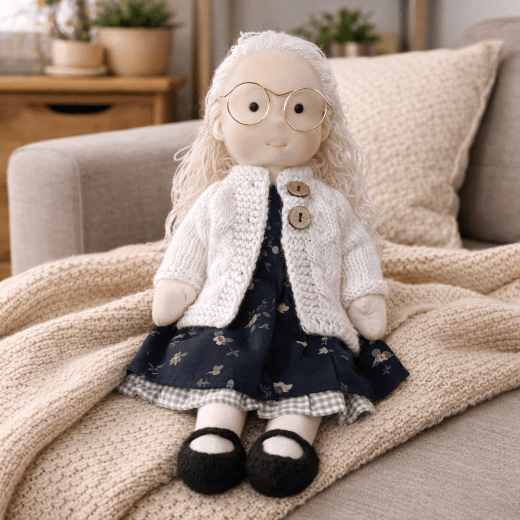 Handmade Waldorf Cotton Doll — 28 cm Creative Play Toy 7