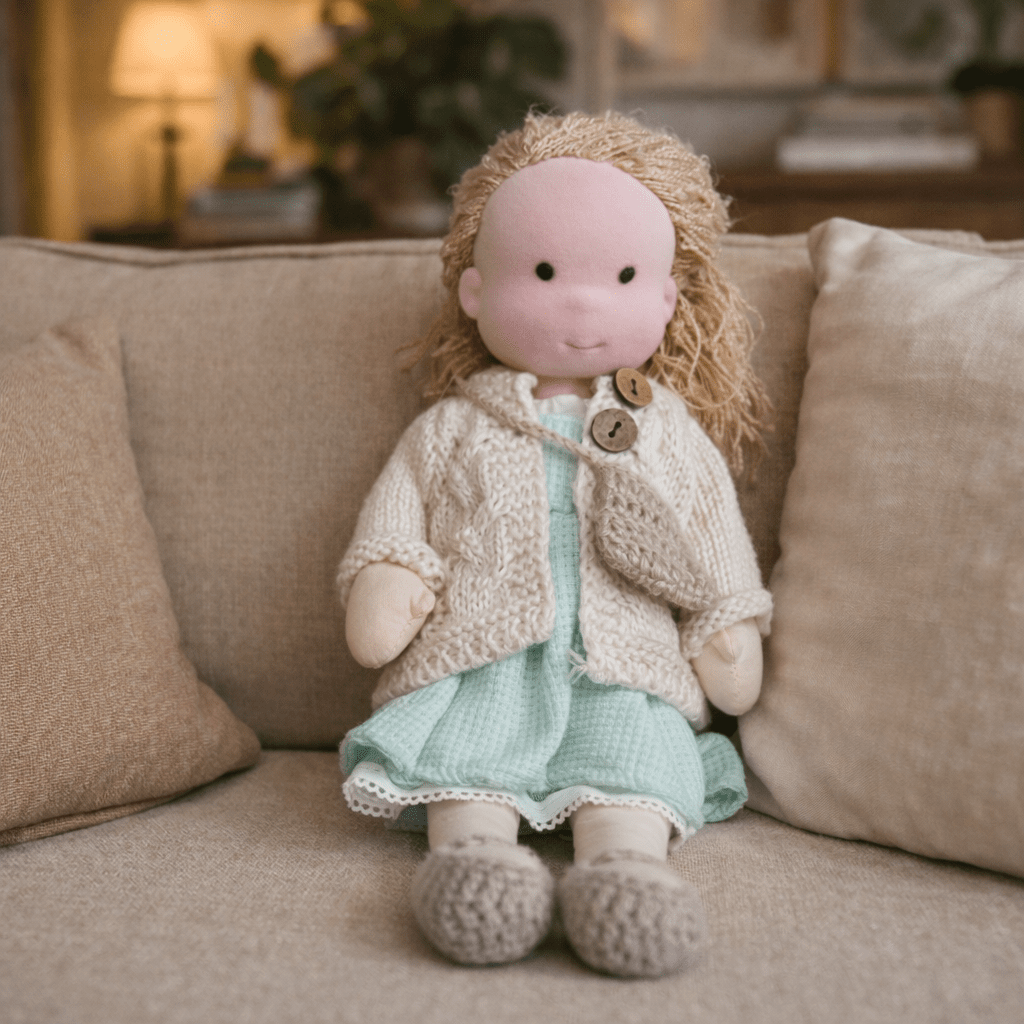 Handmade Waldorf Cotton Doll — 28 cm Creative Play Toy 11