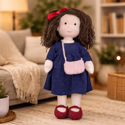 Handmade Waldorf Cotton Doll — 28 cm Creative Play Toy 12