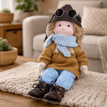 Handmade Waldorf Cotton Doll — 28 cm Creative Play Toy 15