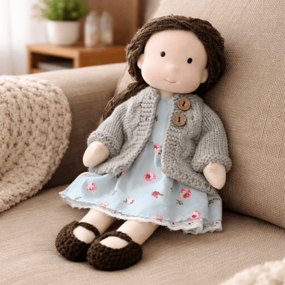 Handmade Waldorf Cotton Doll — 28 cm Creative Play Toy 18