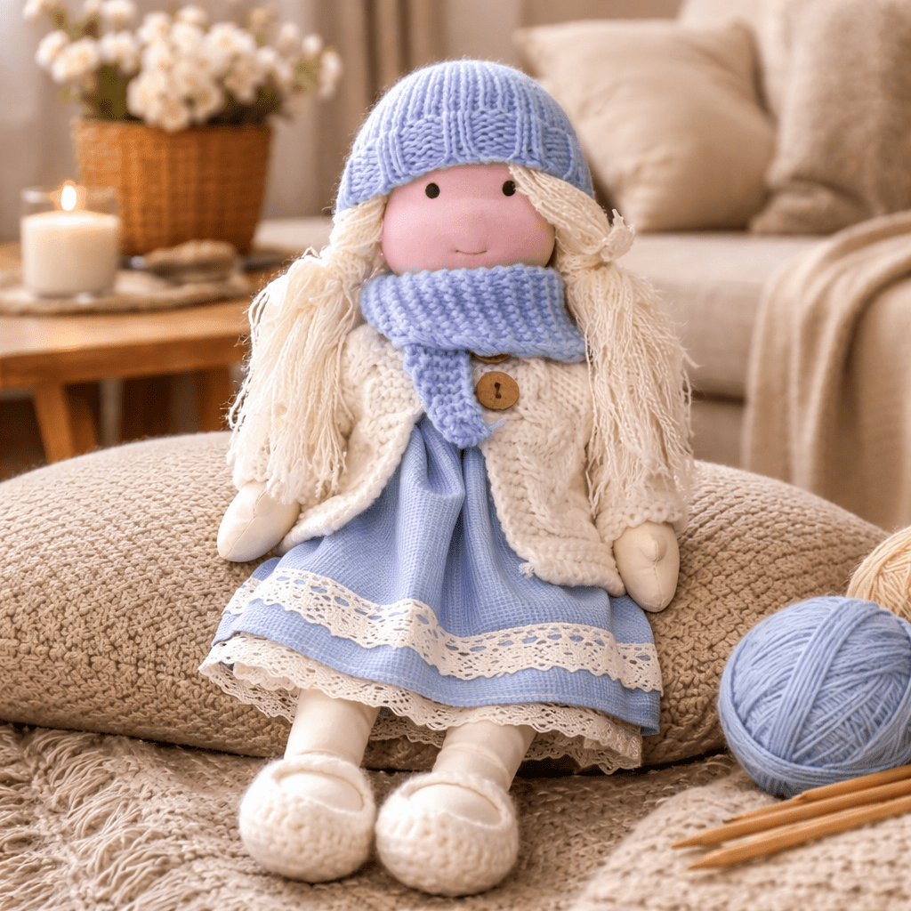 Handmade Waldorf Cotton Doll — 28 cm Creative Play Toy 20
