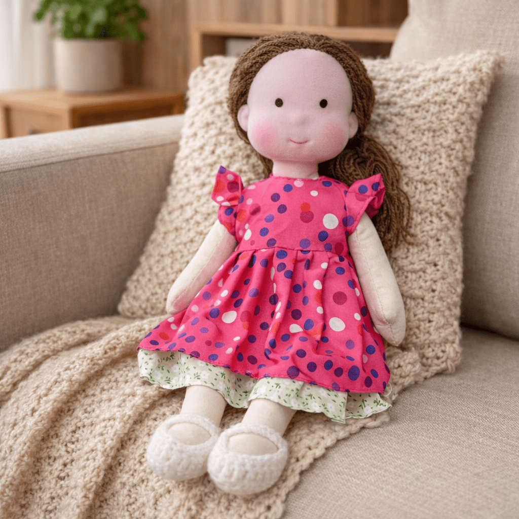 Handmade Waldorf Cotton Doll 28 cm — Elora Creative Play 26