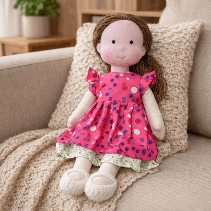 Handmade Waldorf Cotton Doll 28 cm — Elora Creative Play 26