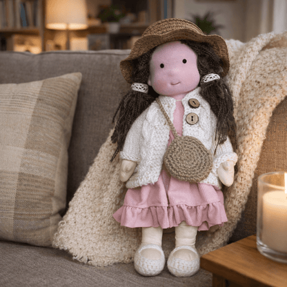 Handmade Waldorf Cotton Doll — 28 cm Creative Play Toy 27