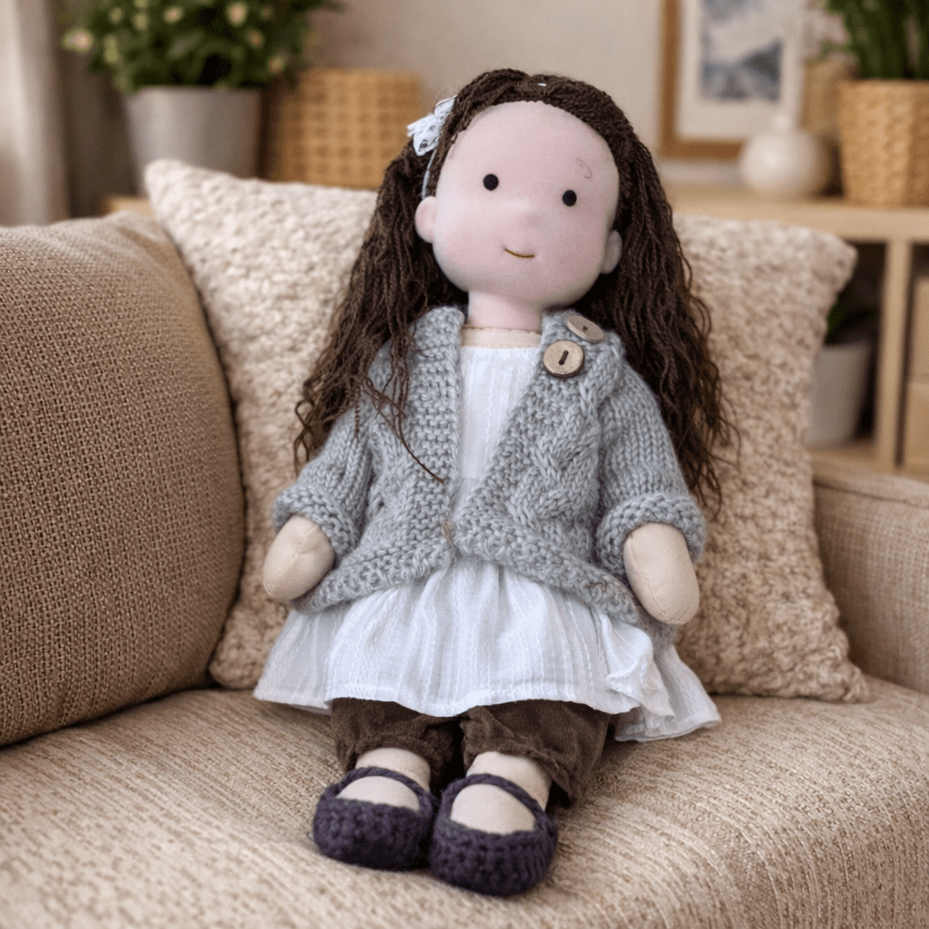 Handmade Waldorf Cotton Doll 28 cm — Elora Creative Play 30