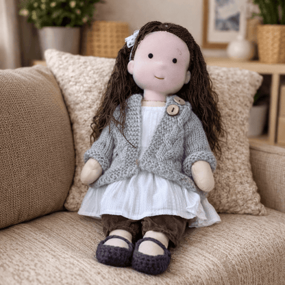 Handmade Waldorf Cotton Doll 28 cm — Elora Creative Play 30