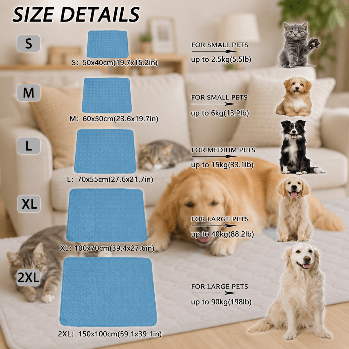 CHILLTAIL – Cuccia Rinfrescante Extra Large per Cani e Gatti