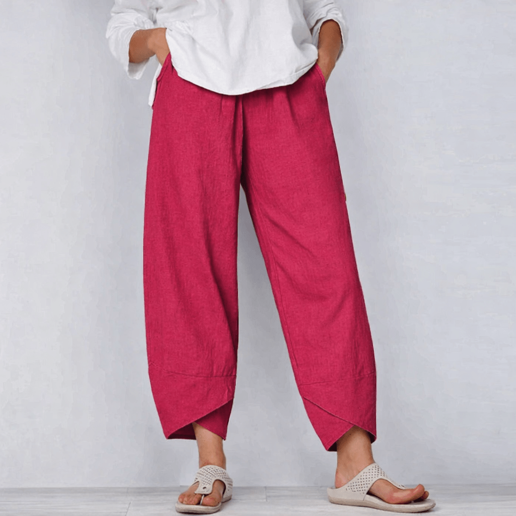 Pantaloni Estivi Chic in Lino Vita Elastica Donna
