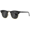 Monture noire et or, verres noirs