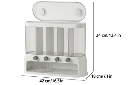 Multivak Broodtrommel voor Granen met Luchtdichte Deksel en Knopdispenser
