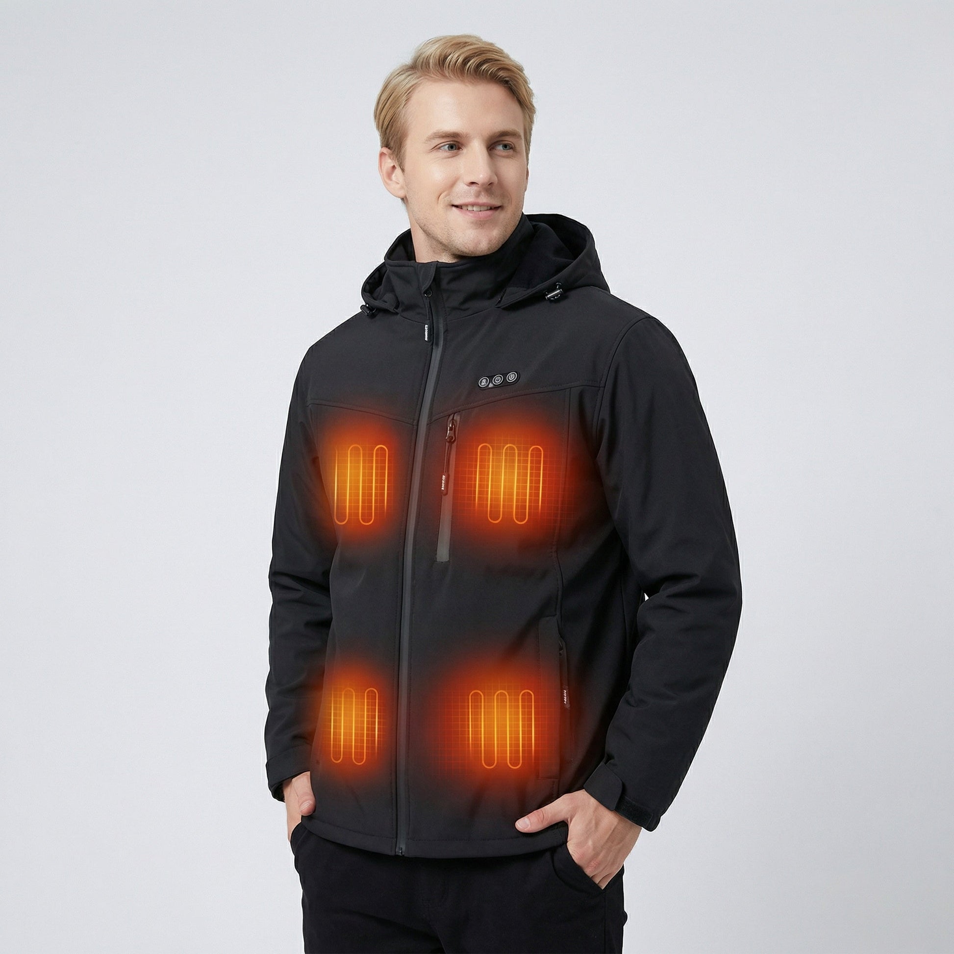 Men's Heated Jacket — 8 Heating Zones Rechargeable Winter Coat 1