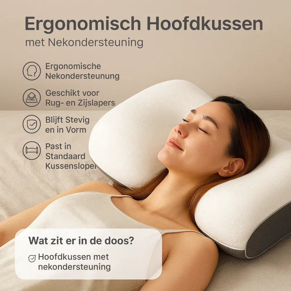 Ergonomisch Nekkussen met Ondersteuning voor de Hals - Optimale Comfort