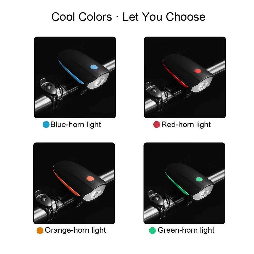 3-in-1 Rechargeable LED Bike Light with Horn — USB-C 6