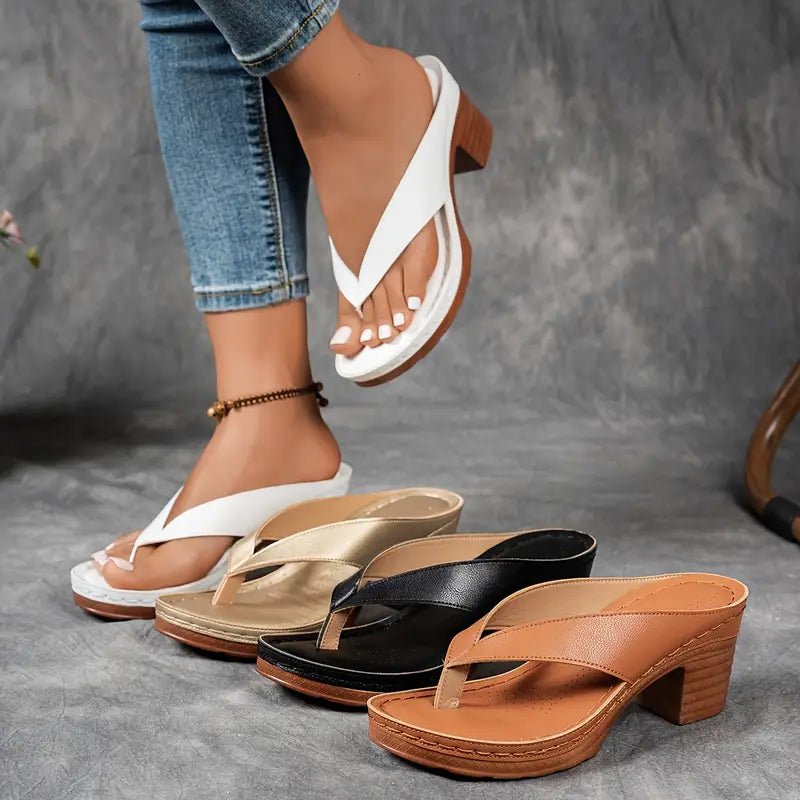 Sandali Slip-On Ortopedici da Donna con Tacco Comfort