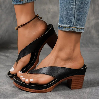 Sandali Slip-On Ortopedici da Donna con Tacco Comfort