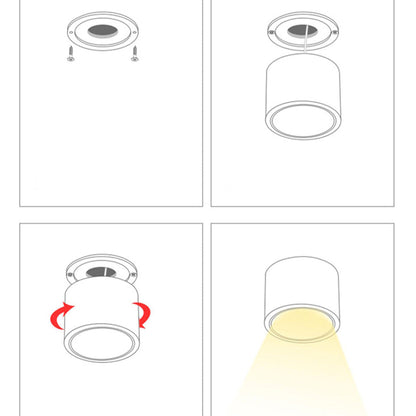 Faretti LED da Incasso in Alluminio Minimalisti per Soffitto