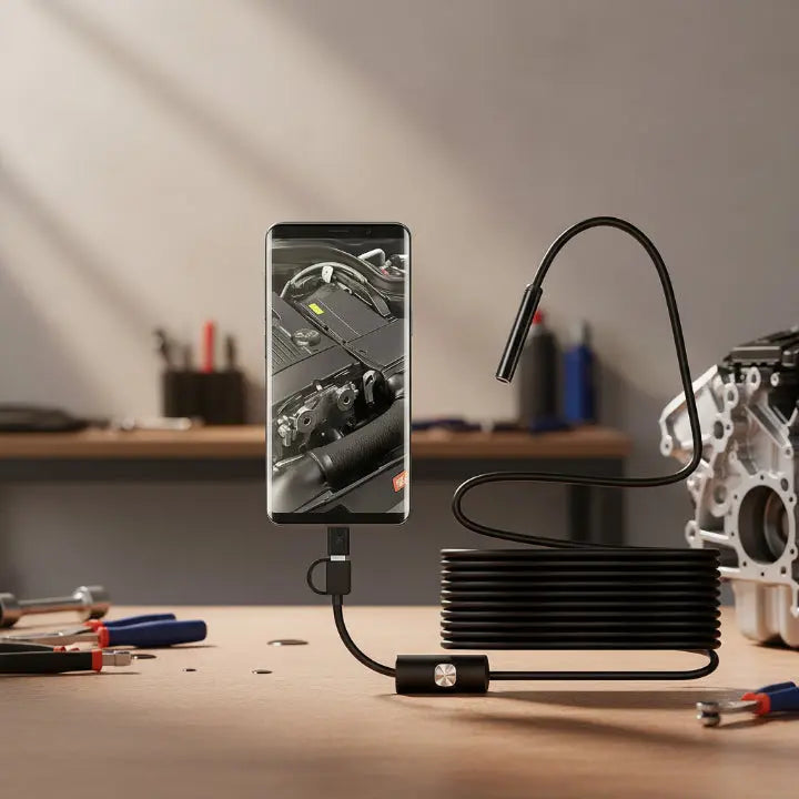 HD Endoscope Camera Plug and Play — Flexible 5m IP67 Inspection 2