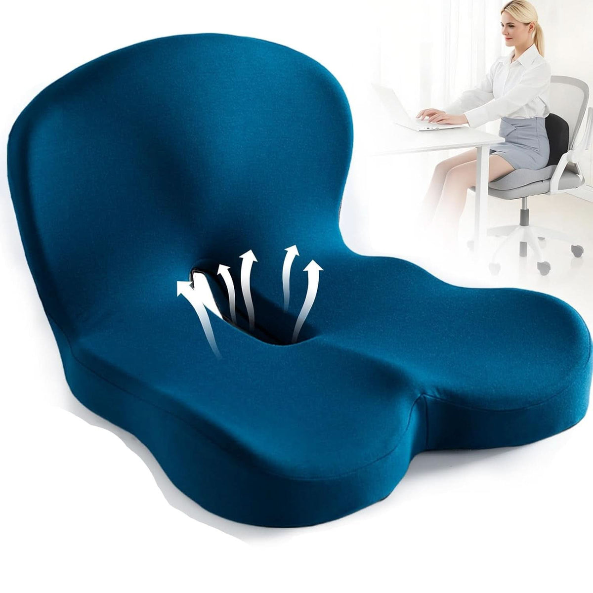 Ergonomic Memory Foam Seat Cushion — Posture & Back Support 9