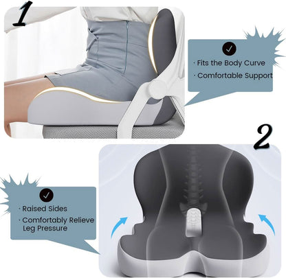 Ergonomic Lumbar Support Cushion Memory Foam — Office & Car 3