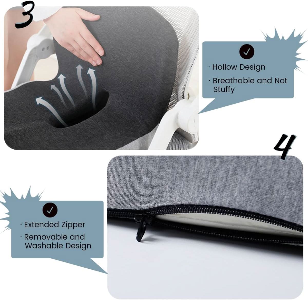 Ergonomic Lumbar Support Cushion Memory Foam — Office & Car 4