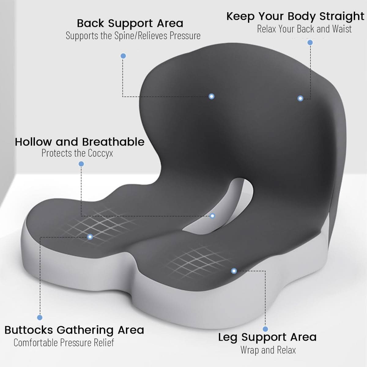 Ergonomic Lumbar Support Cushion Memory Foam — Office & Car 6