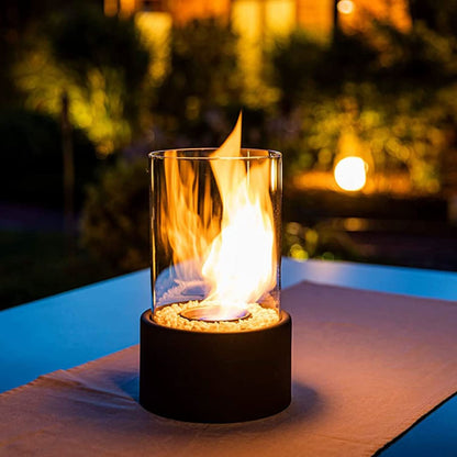 Flareon Oil Flame Lamp — Elegant Glass & Metal Indoor Outdoor 11