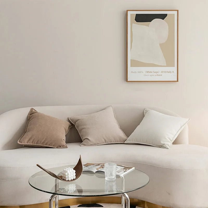 Housse de Coussin en Chenille Élégante, Tailles Variées, Entretien Facile