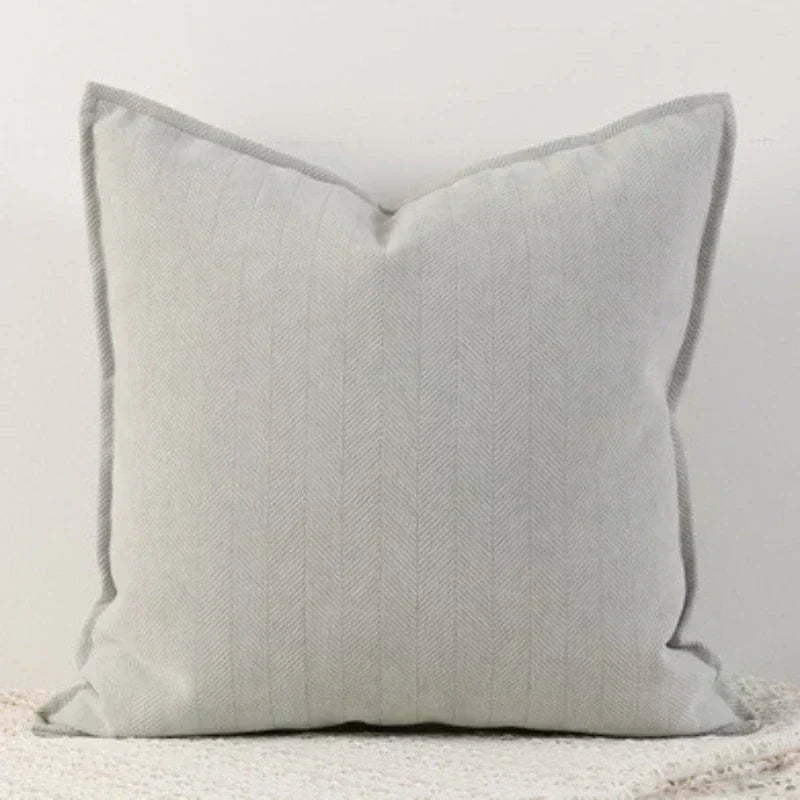 Housse de Coussin en Chenille Élégante, Tailles Variées, Entretien Facile